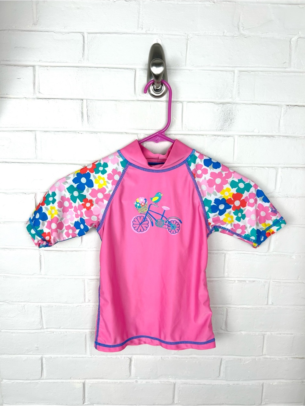 UV Skinz Girls Short Sleeve Sun & Swim Protection Top Size 6